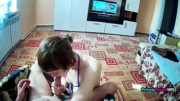 Ranjang Pagi Buta, Cewek Rusia Kurus Bergaun Jaring Ikan Ngesex Sampai Crot Di Mulut