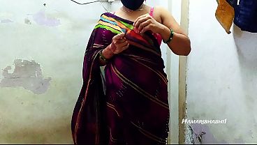 Ibu Tetangga Seksi Bikin Basah Pakai Saree Tipis, Siap Digoyang Malam Ini.