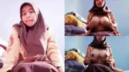 Hijab Pramuka Toket Gede Bulat Basah, Siap Digoyang Di Tenda Gelap.